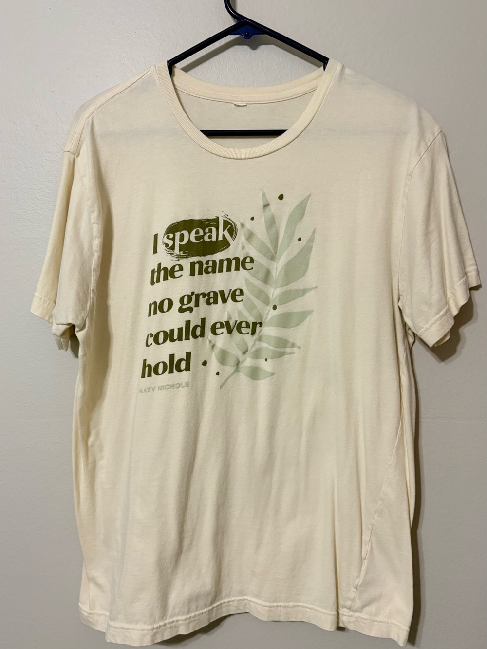 Cream Graphic Tee - I Speak The Name